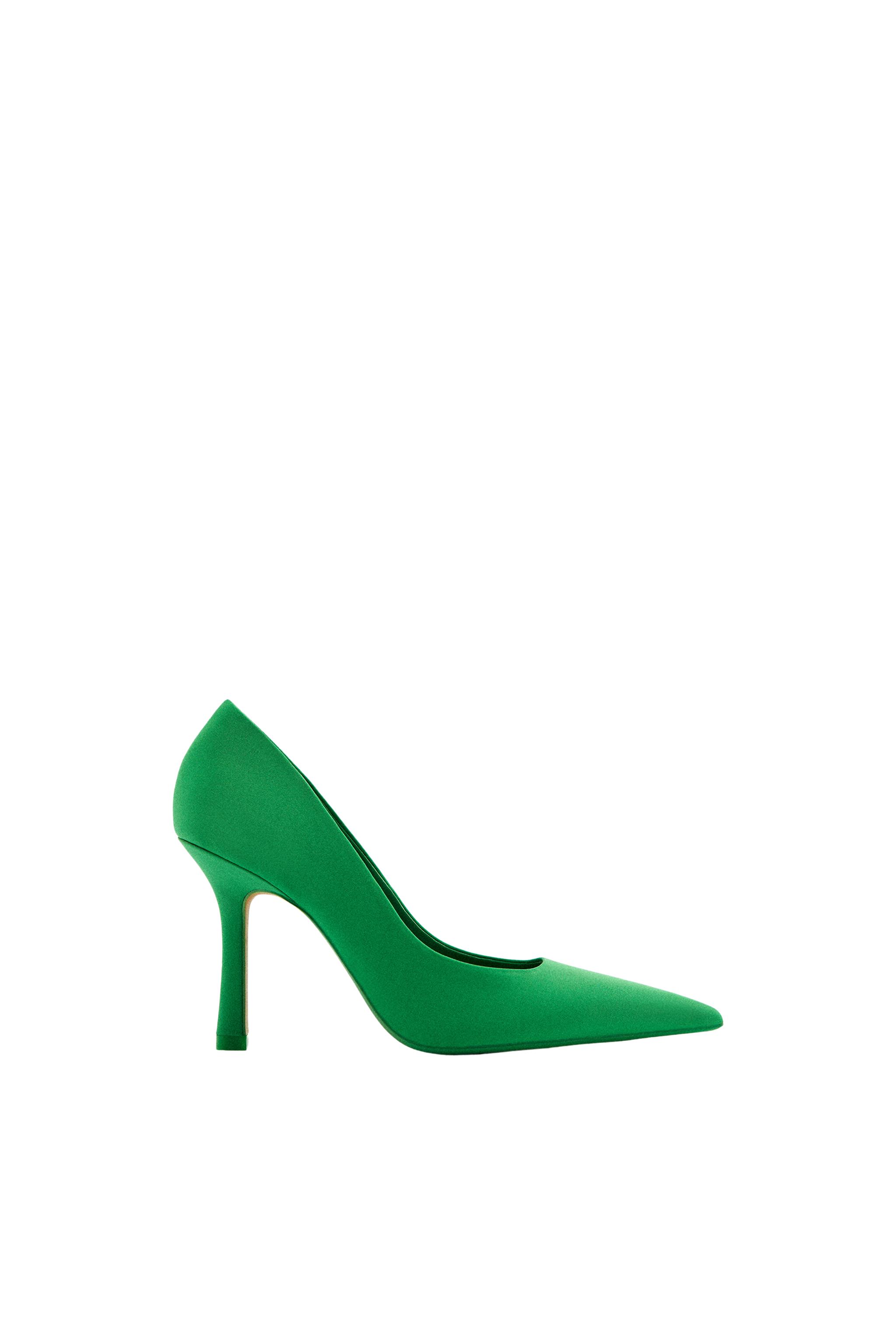 CHAUSSURES A TALON EN TISSU Vert ZARA France